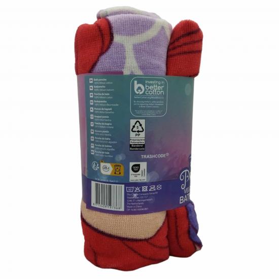 Ariel la petite sirene poncho coton 60x60cm 1