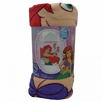 Ariel la petite sirene poncho coton 60x60cm