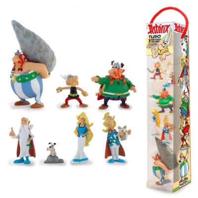 Asterix tube the gallic village 7 pack figures plastoy