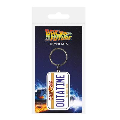 Back to the future license plate porte cles caoutchouc 1