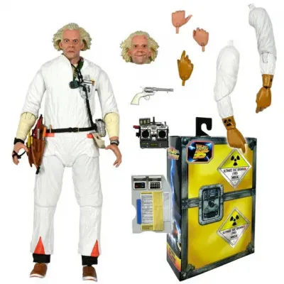 Back to the future ultimate doc brown 1985 figurine articulee 18cm 1
