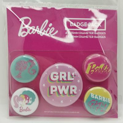 Barbie girl power pack 5 badges