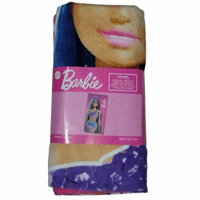 Barbie serviette de bain plage 100 coton 60x120cm