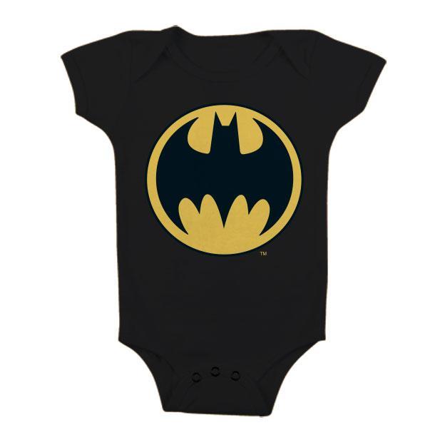 Batman baby body logo black