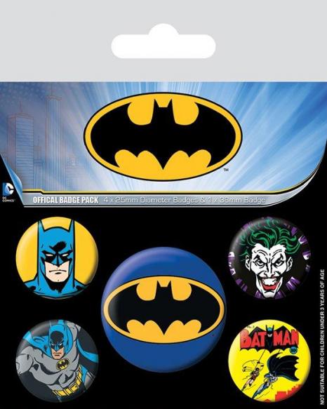 Batman characters pack de 5 badges