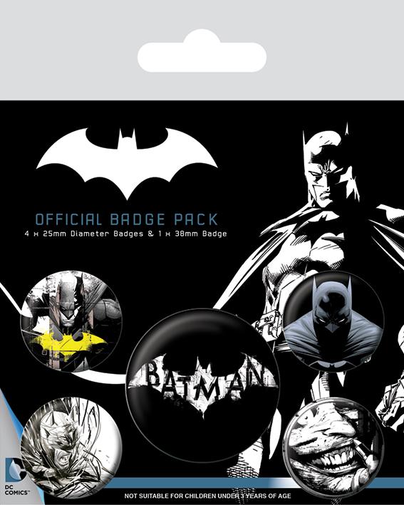 Batman dark pack de 5 badges