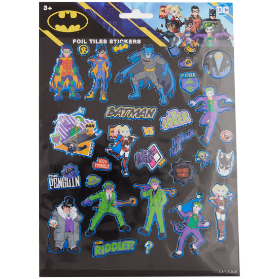 Batman foil tiles stickers