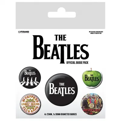 Beatles white pack de 5 badges