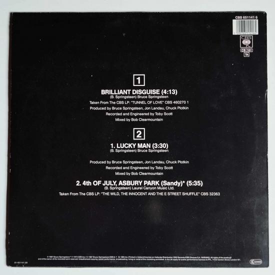 Bruce springsteen brilliant disguise maxi single vinyle occasion 1