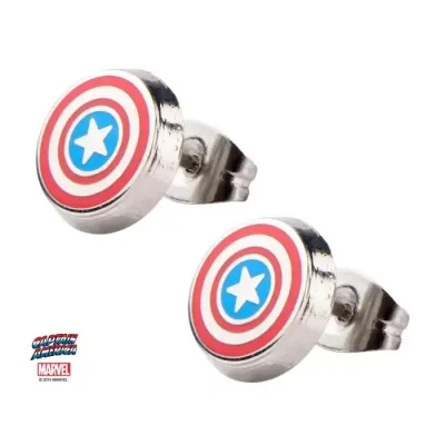 Captain america logo boucles d oreilles