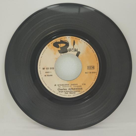 Charles aznavour je n oublierai jamais double single vinyle 45t occasion 3