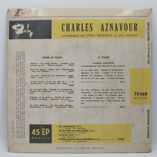 Charles aznavour les comediens single vinyle ep occasion 1