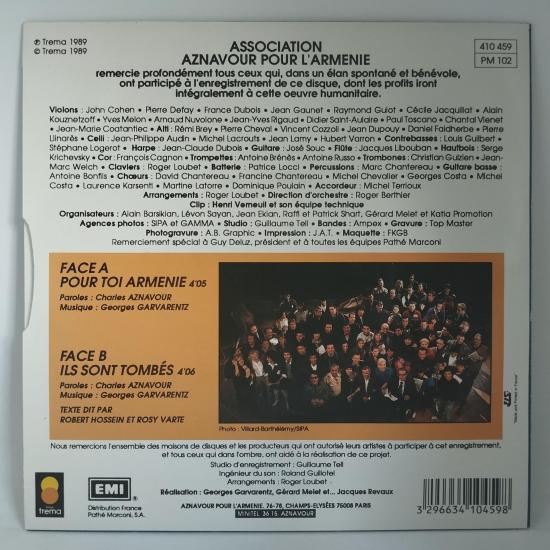 Charles aznavour pour toi armenie single vinyle 45t occasion 1