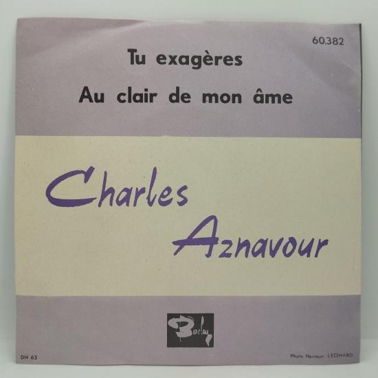 Charles aznavour tu exageres single vinyle 45t occasion 1