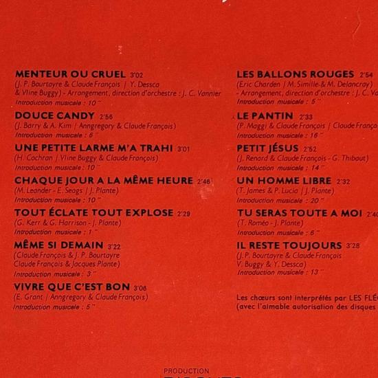 Claude francois menteur ou cruel album vinyle occasion 2