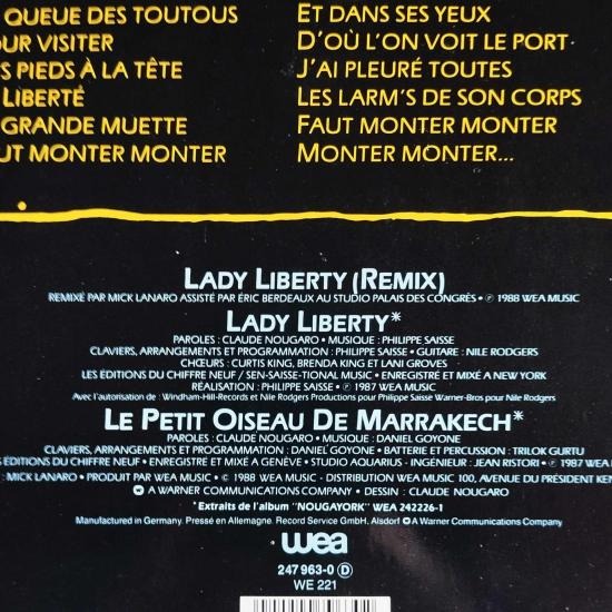 Claude nougaro lady liberty maxi single vinyle occasion 2