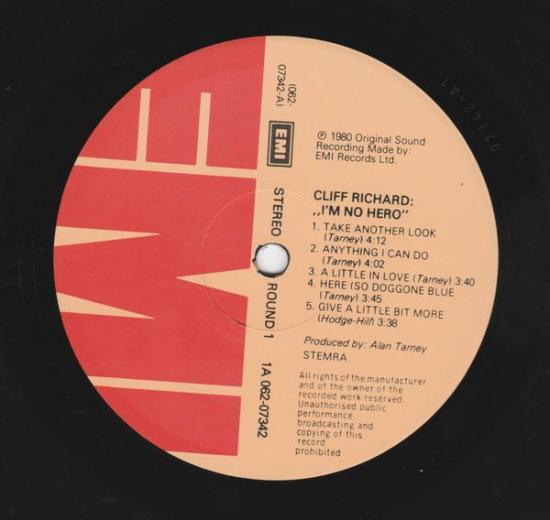 Cliff richard i m no hero album vinyle occasion 4