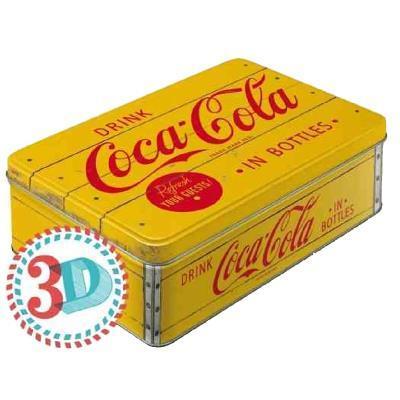 Coca cola yellow boite metal 23x16x7cm