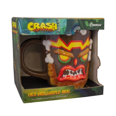 Crash bandicoot uka uka shaped mug