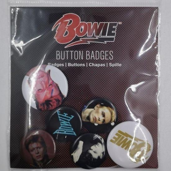 David bowie pack de 6 badges officiels