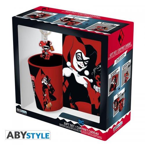 Dc comics pack mug porte cles cahier harley quinn