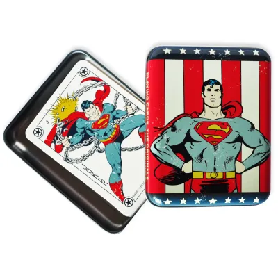 Dc comics superman jeu de carte boite metallique