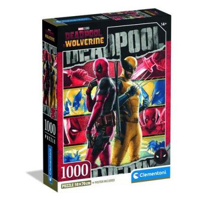 Deadpool wolverine puzzle clementoni 1000 pieces 50x70cm