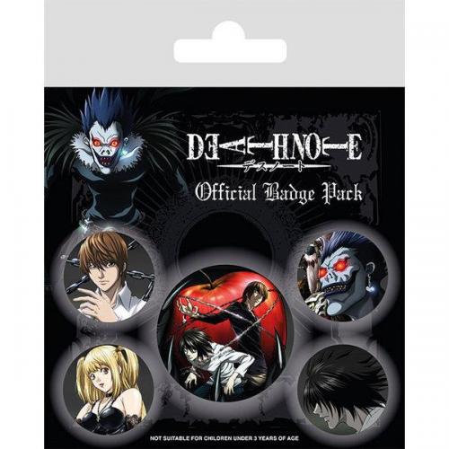 Death note pack 5 badges characters