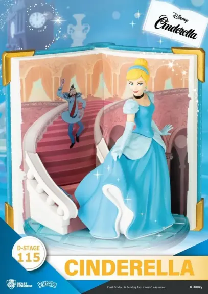 Disney cendrillon statuette d stage book series diorama pvc 13cm 10