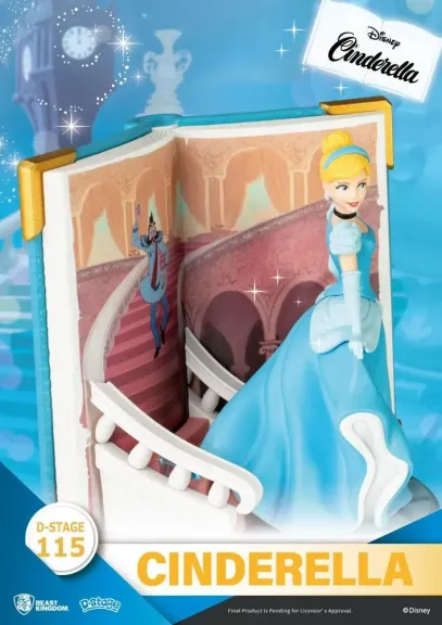 Disney cendrillon statuette d stage book series diorama pvc 13cm 11