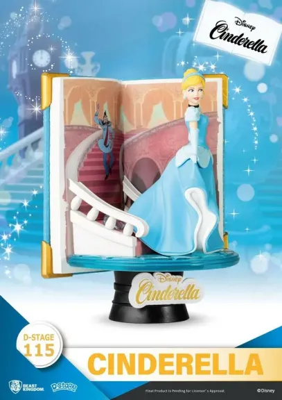 Disney cendrillon statuette d stage book series diorama pvc 13cm 8