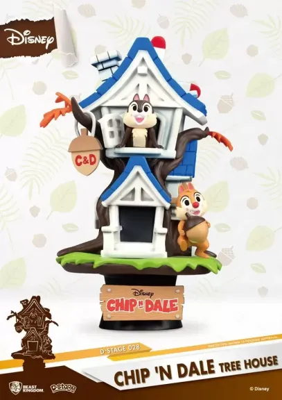 Disney d select chip n dale tree house 16cm 1