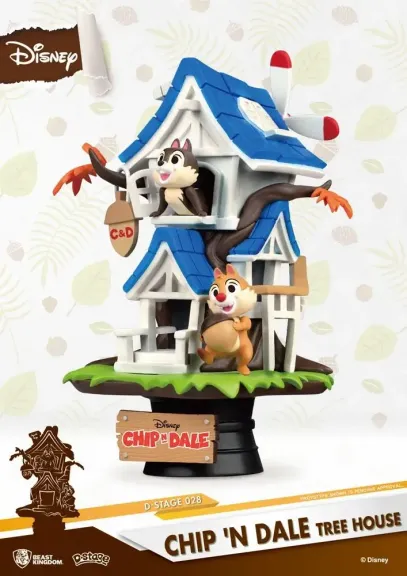 Disney d select chip n dale tree house 16cm 2