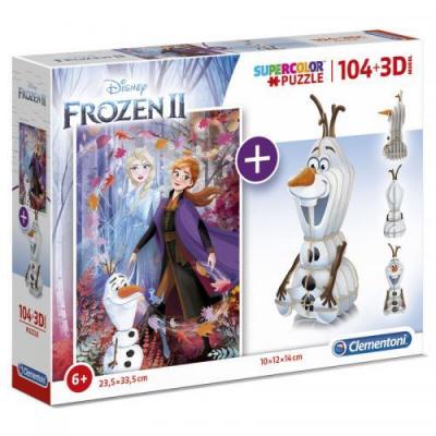 Disney la reine des neiges 2 puzzle 104p figurine puzzle 3d