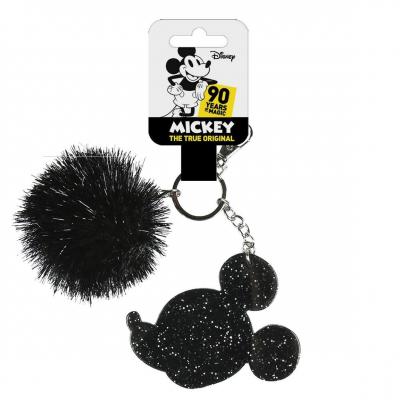 Disney mickey glossy porte cles avec pompon