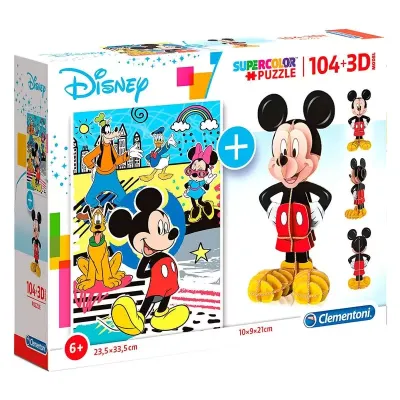 Disney mickey puzzle 104p figurine puzzle 3d 1