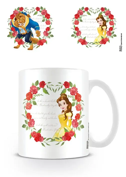Disney mug 300 ml beauty and the beast roses 1