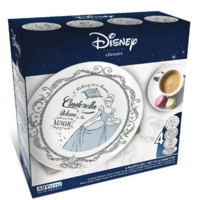 Disney pack de 4 assiettes 21cm princess