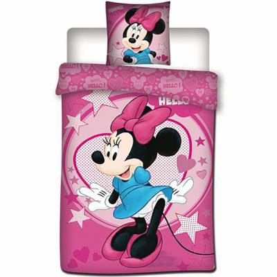Disney parure de lit 140x200 hello minnie 100 microfibre