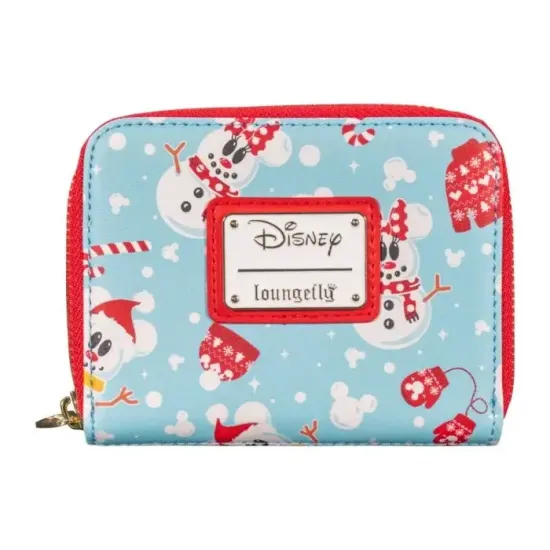 Disney snowman mickey minnie portefeuille loungefly 13x10cm