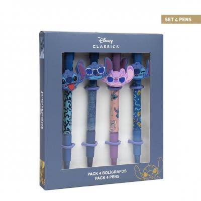 Disney stitch lot de 4x stylos
