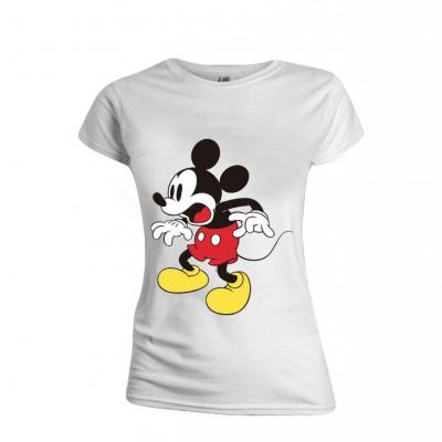 Disney t shirt mickey mouse shocking face girl