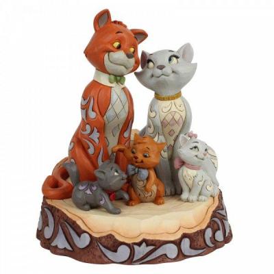 Disney traditions aristocats carved by heart figurine 18x15x15