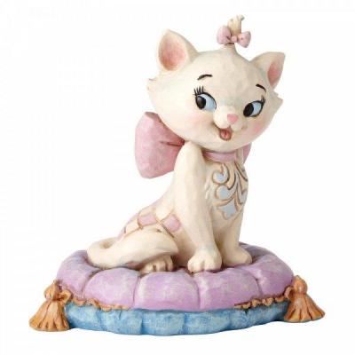 Disney traditions marie on pillow figurine 7x6x7