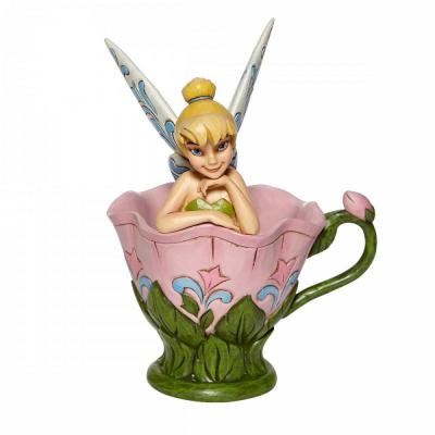 Disney traditions tinkerbell sitting in a flower 16x10x11 5cm