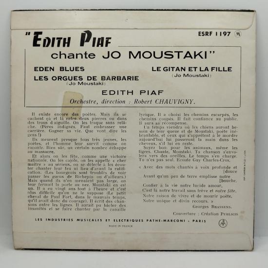 Edith piaf chante jo moustaki single vinyle 45t occasion 1