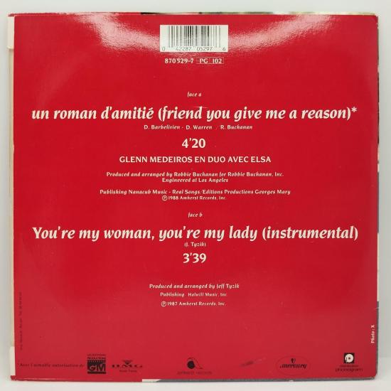 Elsa glenn medeiros un roman d amitie single vinyle 45t occasion 1