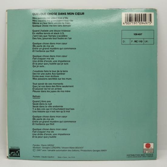 Elsa quelque chose dans mon coeur pressage france single vinyle 45t occasion 1
