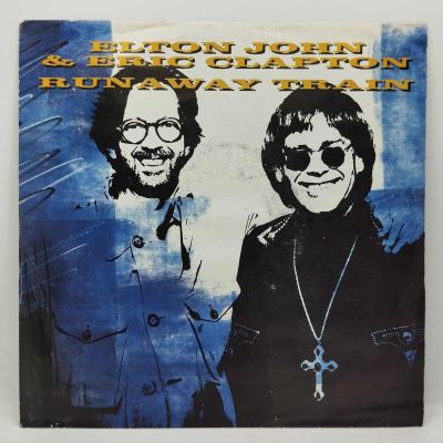 Elton john eric clapton runaway train single vinyle 45t occasion 2