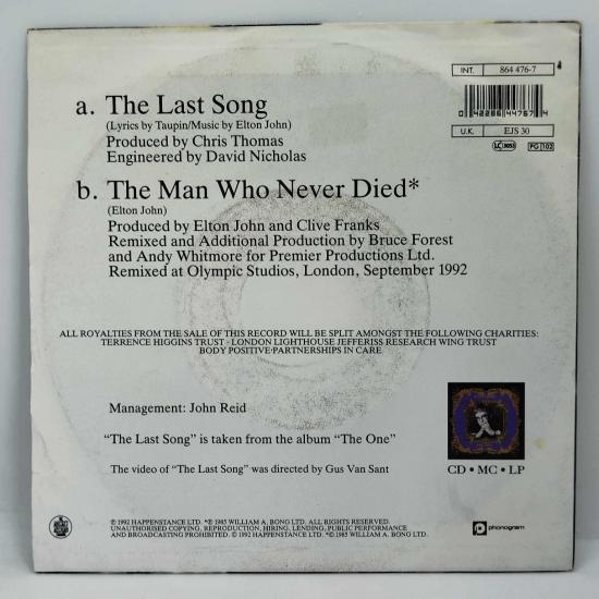 Elton john the last song single vinyle 45t occasion 1